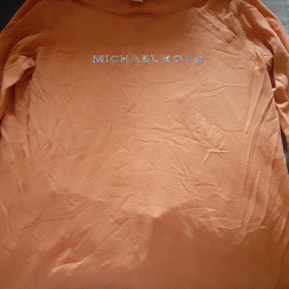 Michael Kors Vibrant Orange Long Sleeve Shirt